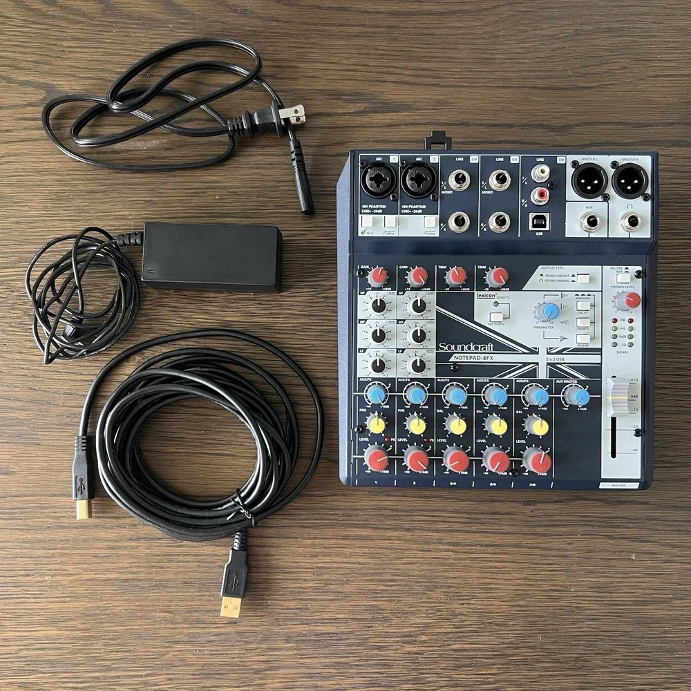 Soundcraft NOTEPAD-8FX 8‎ Channel Compact Mixer USB & Effects NEW